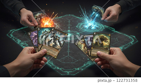 カードバトル対決 | メカ vs モンスター 122731358