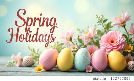 spring holiday egg background 122732093