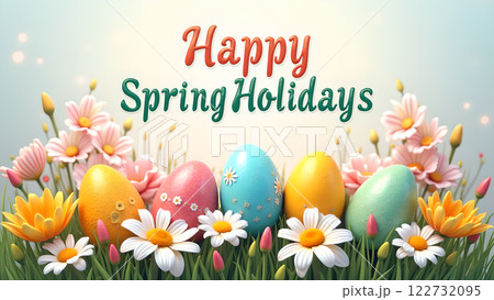 spring holiday egg background 122732095