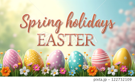 spring holiday egg background 122732109