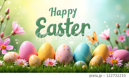holiday easter egg spring background 122732233