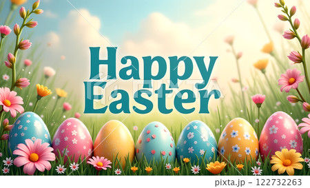 holiday easter egg spring background 122732263