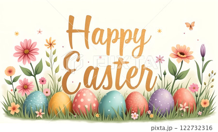 holiday easter egg spring background 122732316