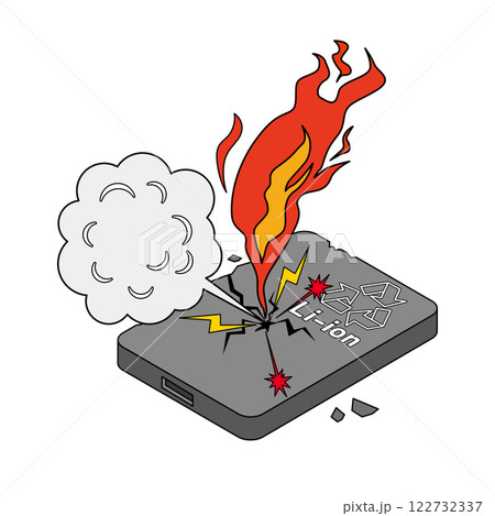 モバイルバッテリーの火災事故 モバイルバッテリーの火災事故 122732337