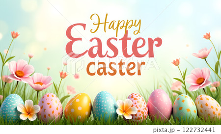 happy easter egg spring background happy easter egg spring background 122732441