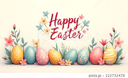 happy holiday easter egg spring background 122732478