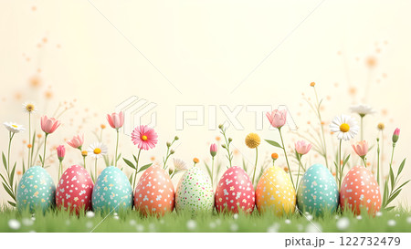 happy holiday easter egg spring background 122732479