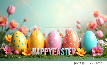happy holiday easter egg spring background 122732540