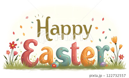 happy holiday easter egg spring background 122732557