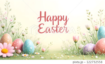 happy holiday easter egg spring background 122732558