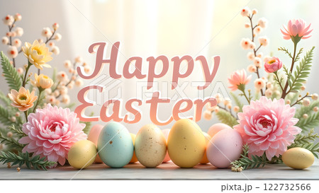 happy holiday easter egg spring background 122732566