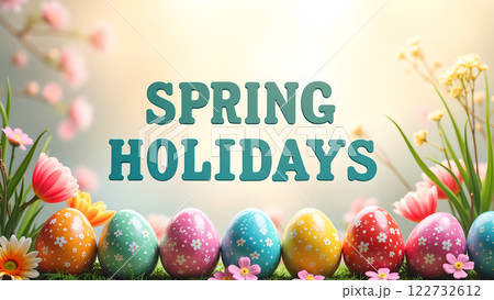 happy easter egg spring holiday background 122732612