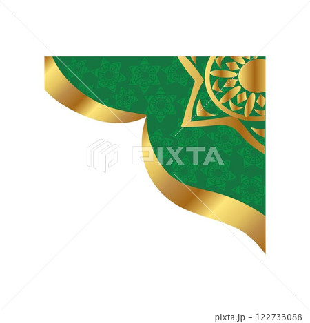 Islamic background border frame  free vector illustration 122733088