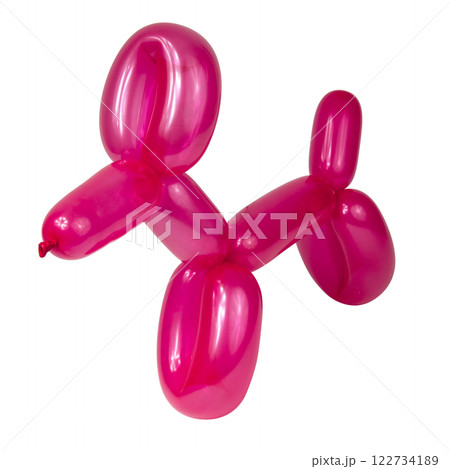 red balloon dog model party fun isolated on the white background 122734189
