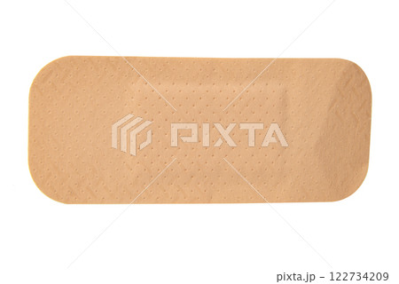 Medical elastic plaster isolated on the white background 122734209