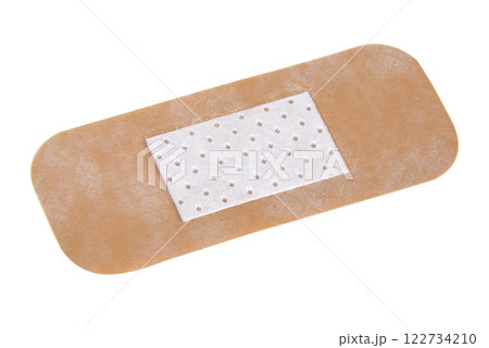 Medical elastic plaster isolated on the white background 122734210