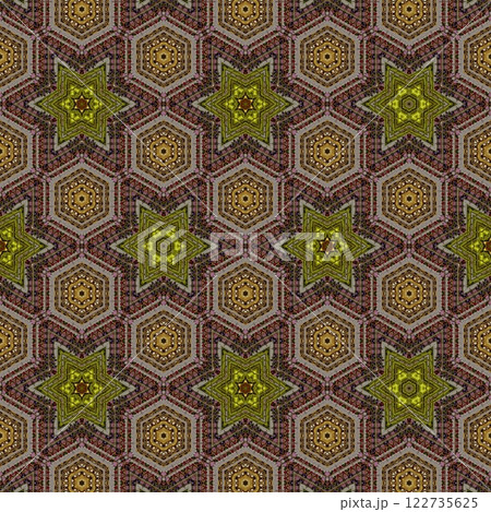 Pattern for background design. Arabesque ethnic texture. Geometric stripe ornament cover photo. Repeated pattern design for Moroccan textile print. Turkish fashion for floor tiles and carpet	 122735625