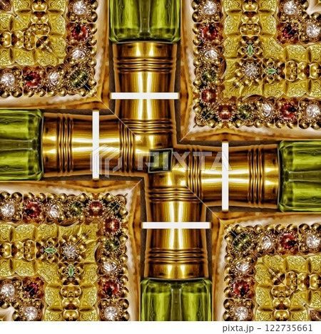 Pattern for background design. Arabesque ethnic texture. Geometric stripe ornament cover photo. Repeated pattern design for Moroccan textile print. Turkish fashion for floor tiles and carpet	 122735661