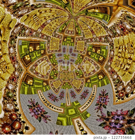 Pattern for background design. Arabesque ethnic texture. Geometric stripe ornament cover photo. Repeated pattern design for Moroccan textile print. Turkish fashion for floor tiles and carpet	 122735668