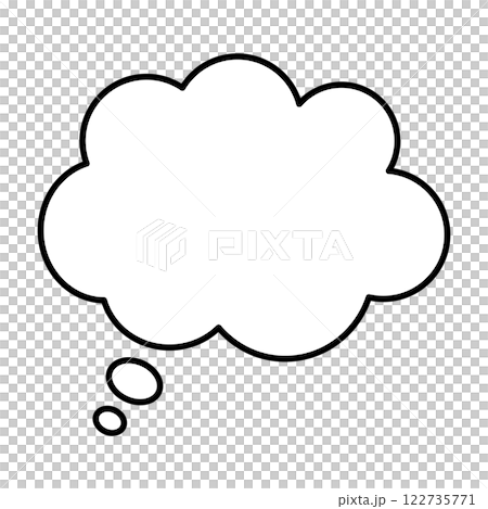 Simple speech bubble white background illustration material 122735771