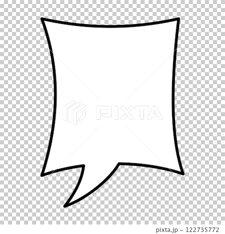 Simple speech bubble white background illustration material 122735772