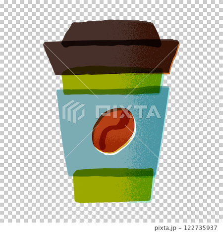 外帶咖啡手繪插畫素材 外帶咖啡手繪插畫素材 122735937