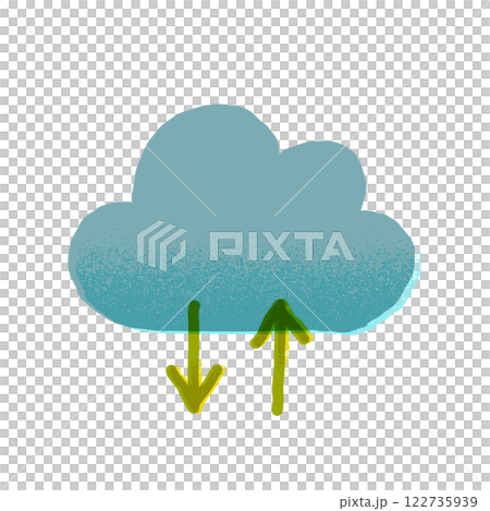 透過雲端服務發送和接收資料的圖示 122735939