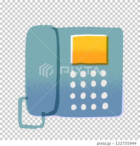 手繪的固定電話插圖 122735944