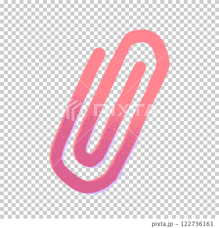 ペーパークリップの手描きイラスト素材 ペーパークリップの手描きイラスト素材 122736161
