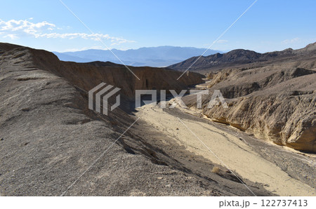 View of the Death Valley, California mountains and desert background, USA national parks landscape 122737413