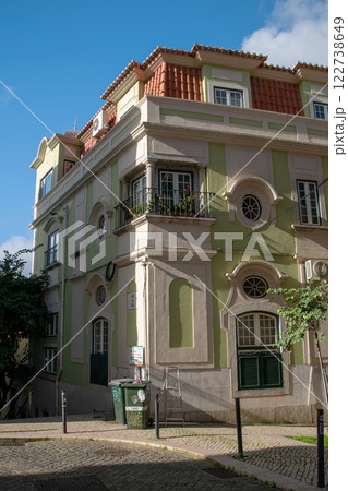 Detail of the facades of houses in Lisbon, Portugal Detail of the facades of houses in Lisbon, Portugal 122738649
