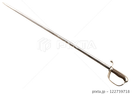 dueling rapier sword isolated on white dueling rapier sword isolated on white 122739718