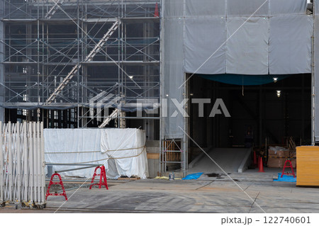 物流施設の建設現場 物流施設の建設現場 122740601