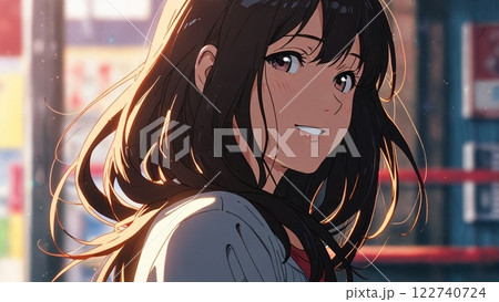 街を見つめる女性 122740724