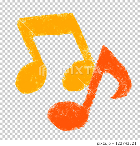 クレヨンタッチ　挿し絵イラスト　音楽イメージ 122742521