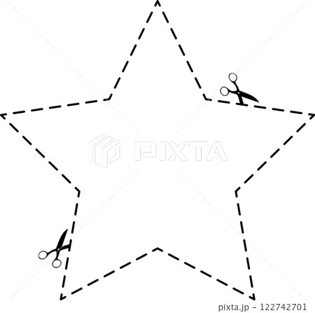 Cutting scissors geometric 122742701