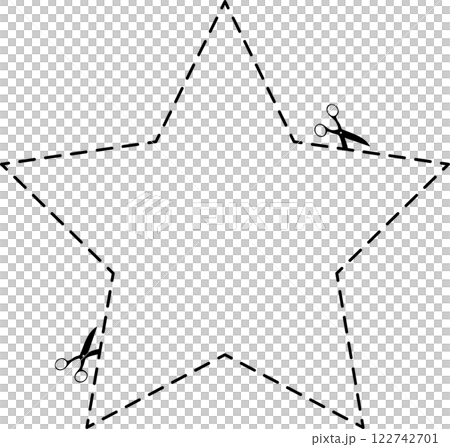 Cutting scissors geometric 122742701