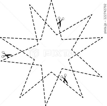 Cutting scissors geometric 122742702