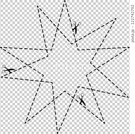 Cutting scissors geometric 122742702