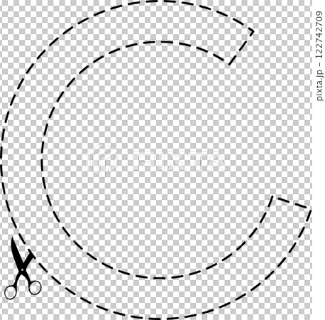 Cutting scissors geometric 122742709