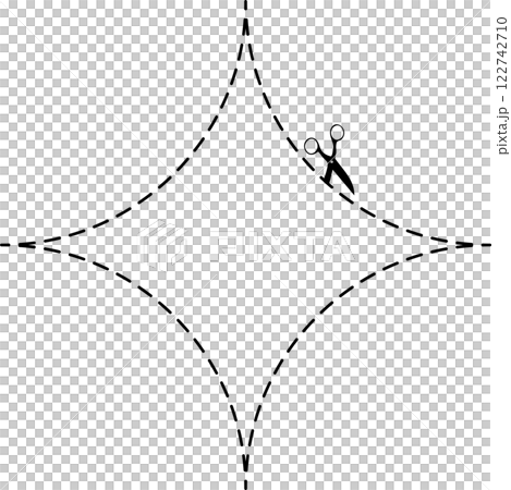 Cutting scissors geometric 122742710