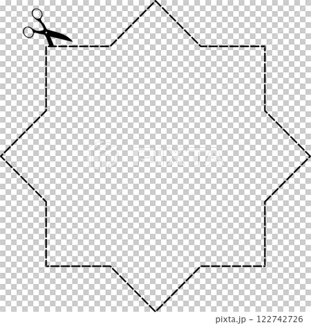 Cutting scissors geometric 122742726