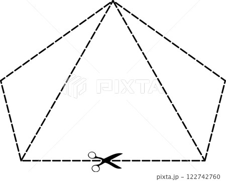 Cutting scissors geometric 122742760