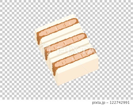 カツサンドをイメージしたイラスト 122742991