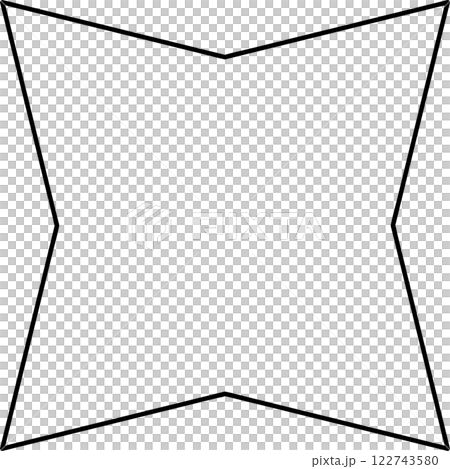 Star shape line. Geometric elementのイラスト素材 [122743580] - PIXTA