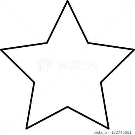Star shape line. Geometric element 122743591