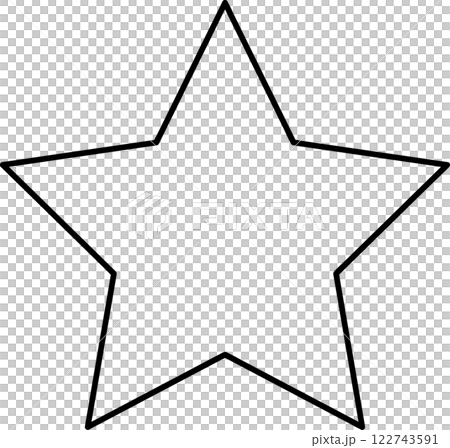 Star shape line. Geometric element 122743591