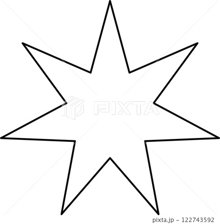 Star shape line. Geometric element 122743592
