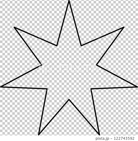 Star shape line. Geometric element 122743592