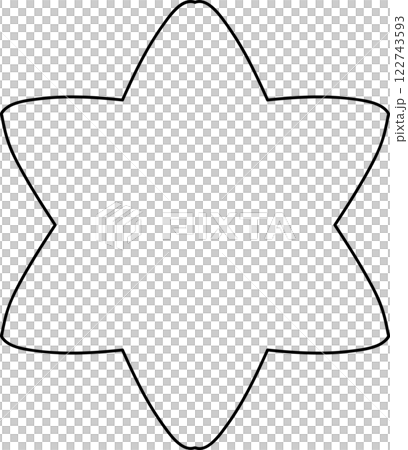 Star shape line. Geometric element 122743593